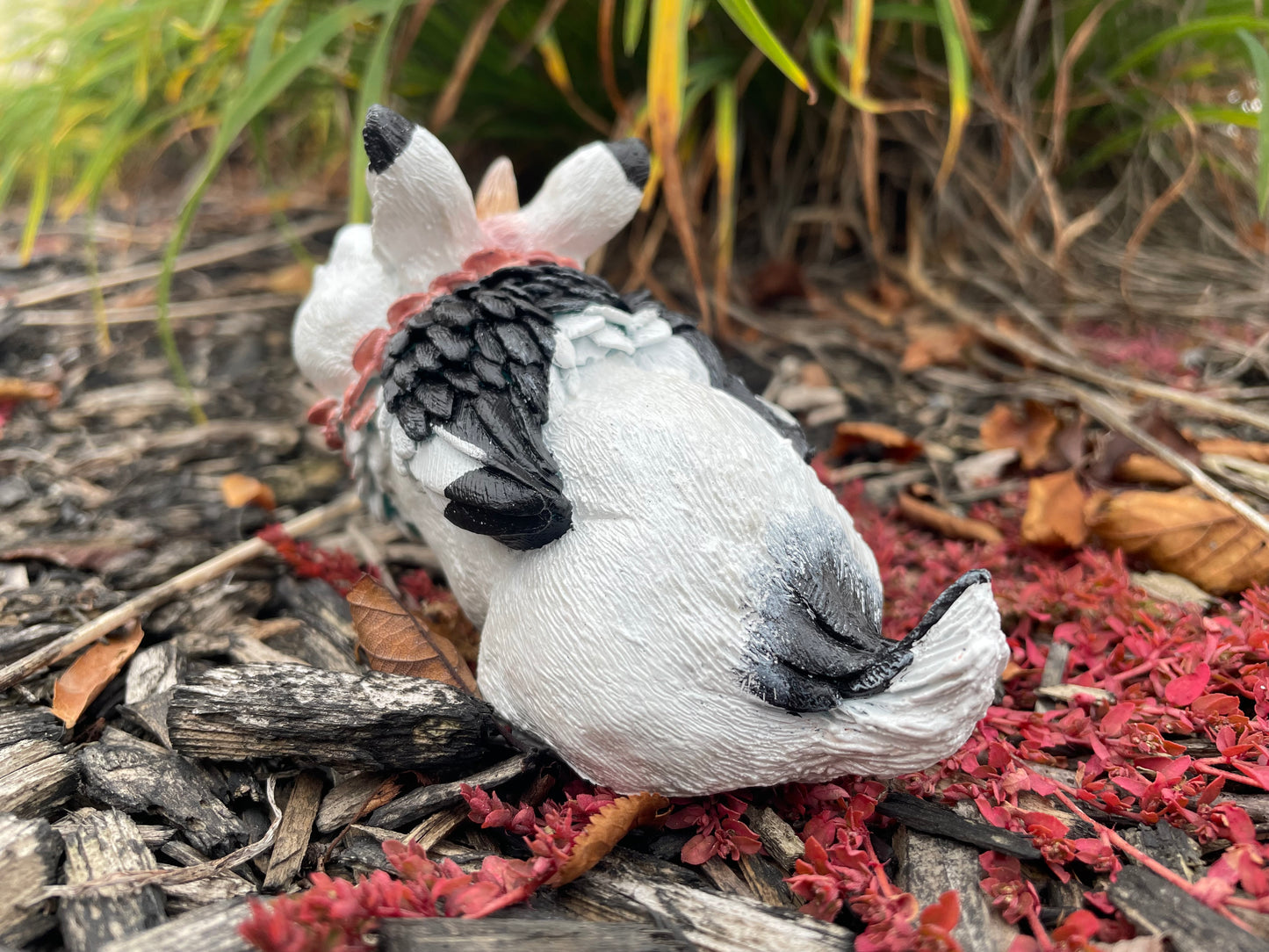 Wolpertinger Resin OOAK Designer Toy - Snow Bunting