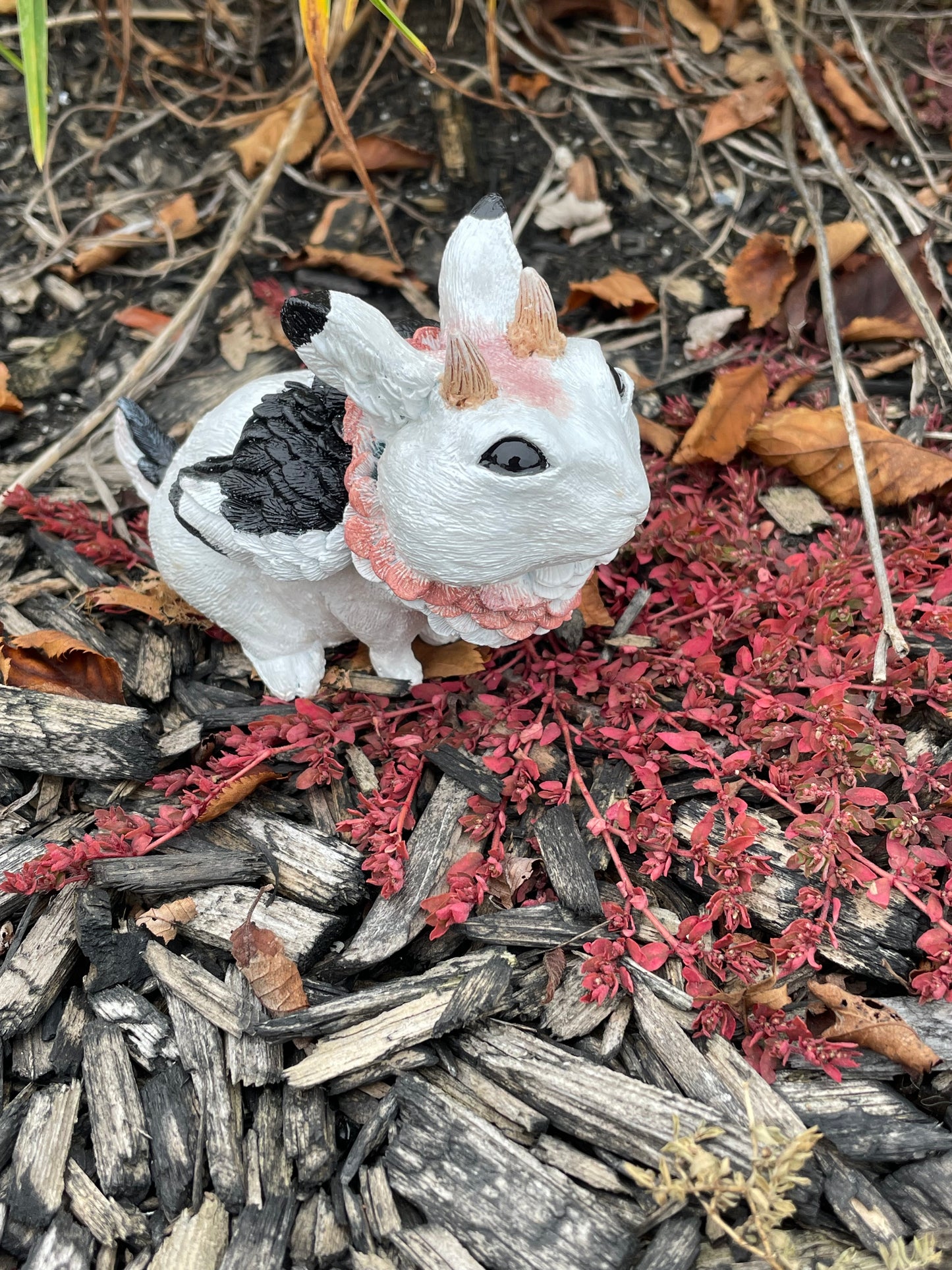 Wolpertinger Resin OOAK Designer Toy - Snow Bunting