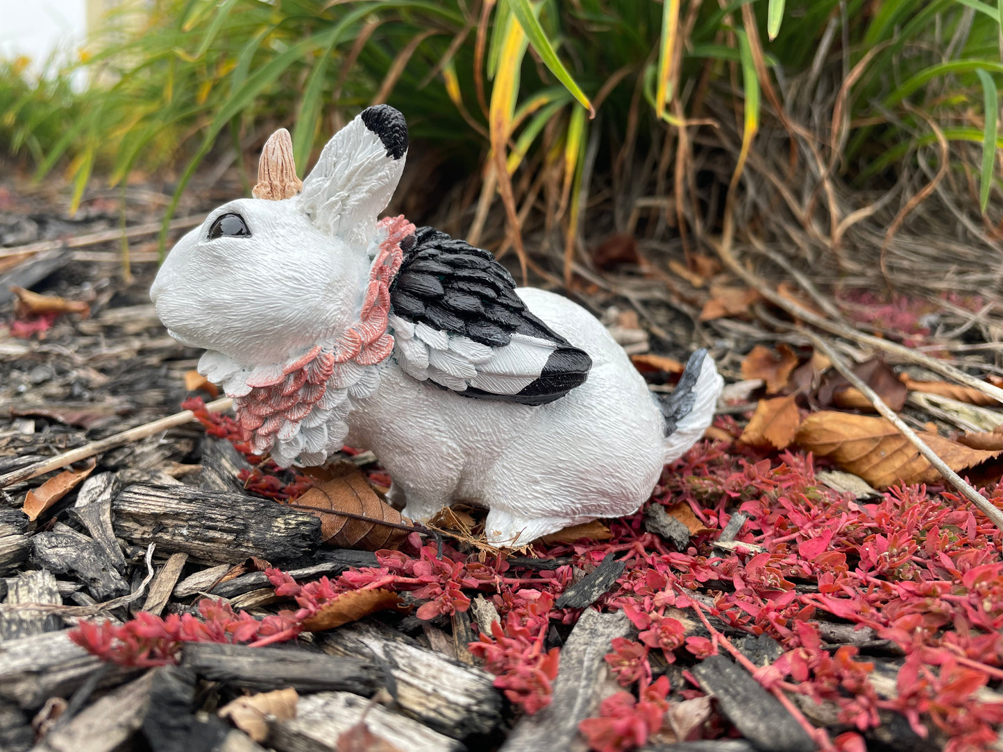 Wolpertinger Resin OOAK Designer Toy - Snow Bunting